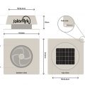 Solarark Roof Fan SAv10W dimentions